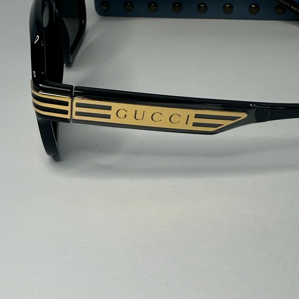 Authentic Gucci Sunglasses Men's GG0979S 001 Black/Grey 59-15-140mm